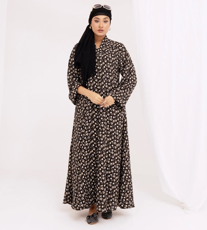 BrownPrintedAbaya1