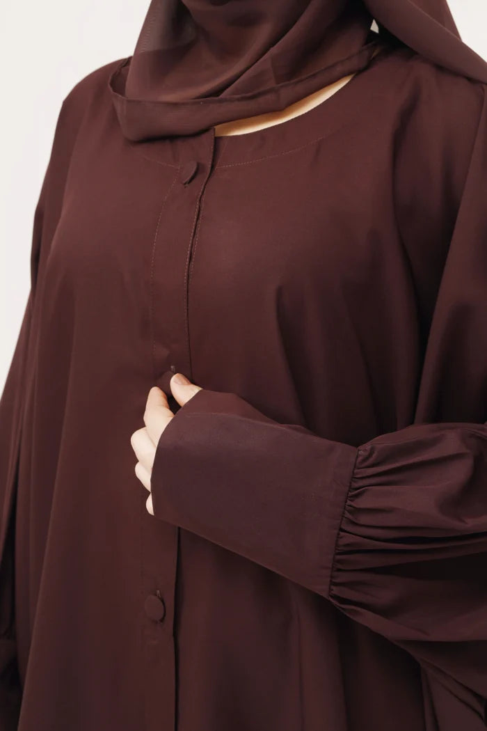 Dark Coffee Abaya Jilbab Style