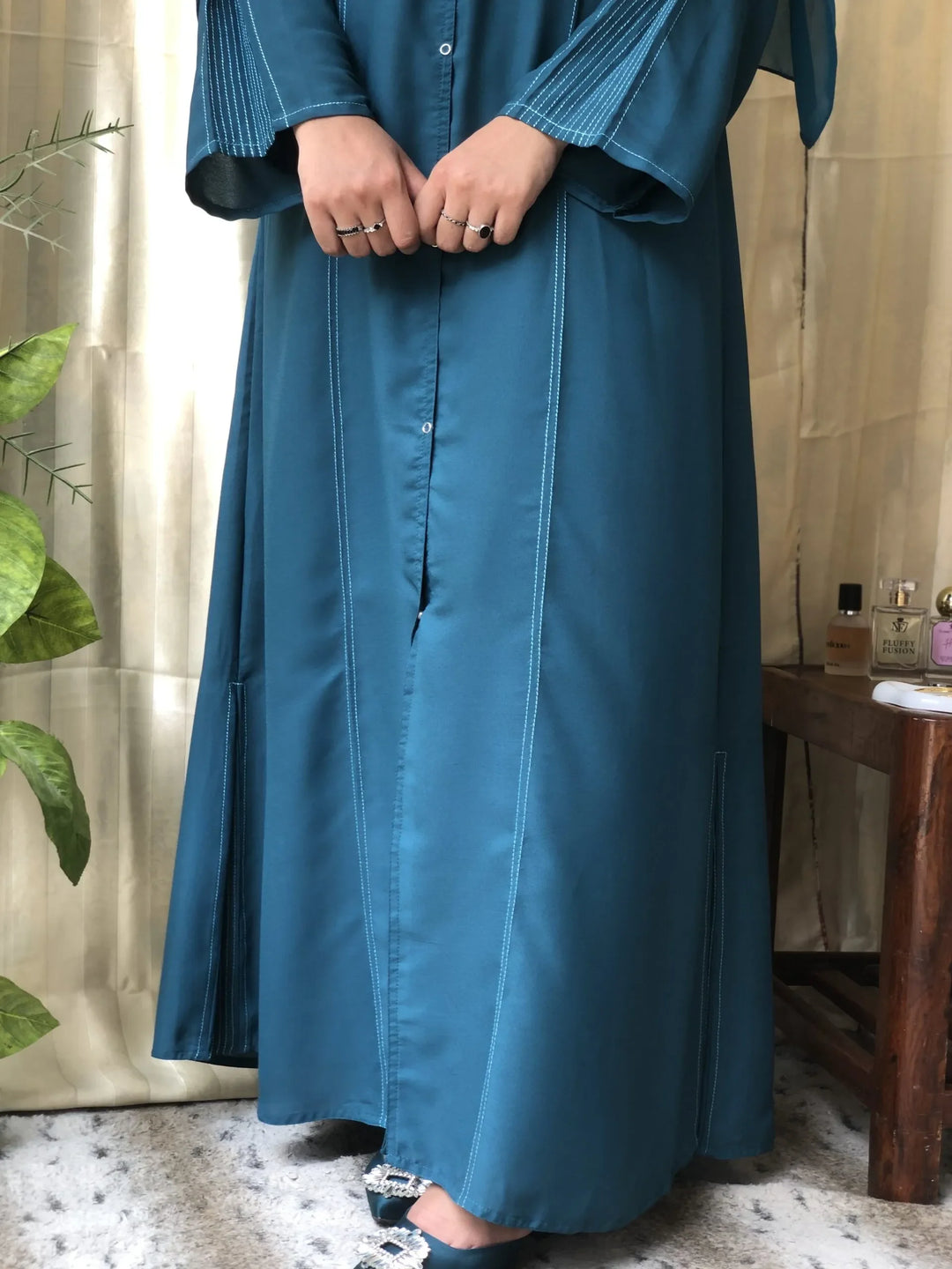 ElegantTealPleatedAbaya_PremiumDoubleGeorgetteFrontOpenModestWearforWomen2_2eb14696-44ce-4a38-a076-825491758d49